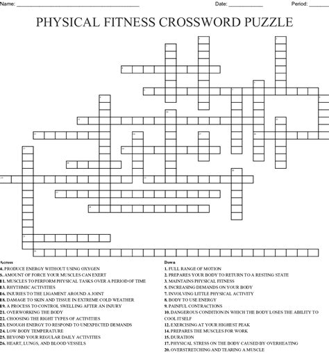 fitness crossword clue|FITNESS crossword clue